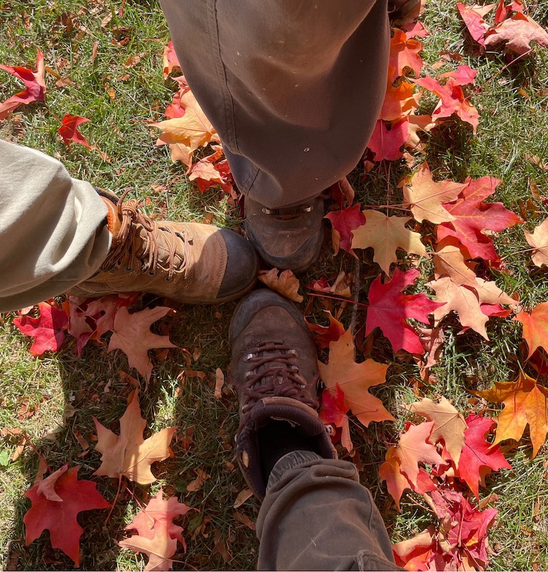 Fallen Leaves with Boots Fallen Leaves with Boots